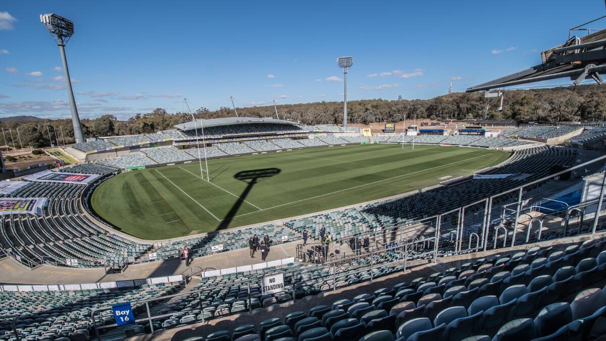 Canberra Stadium will be full tonight. Picture: Karleen Minney.