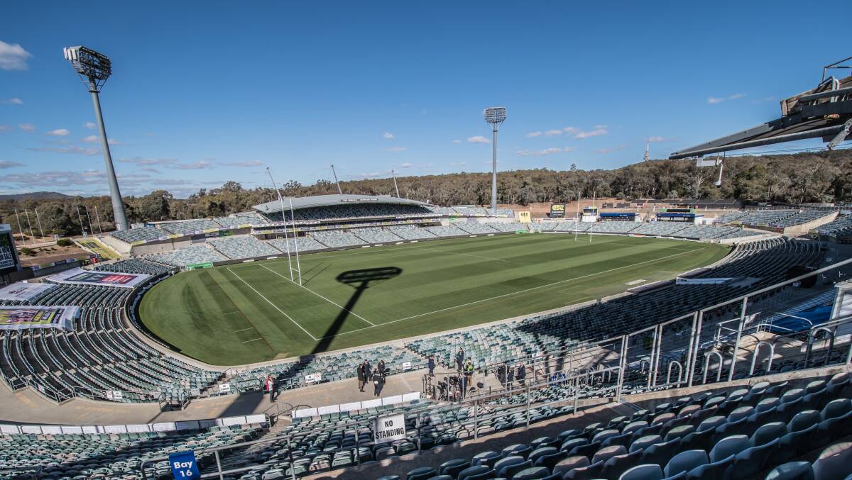 The Canberra Raiders will be greeted by empty stands on Thursday night. Picture: Karleen Minney.