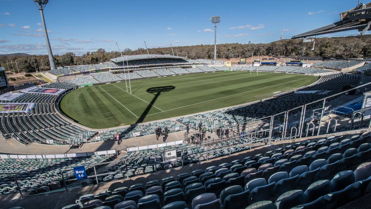 A second video replay board will be installed at Canberra Stadium. Picture: Karleen Minney.
