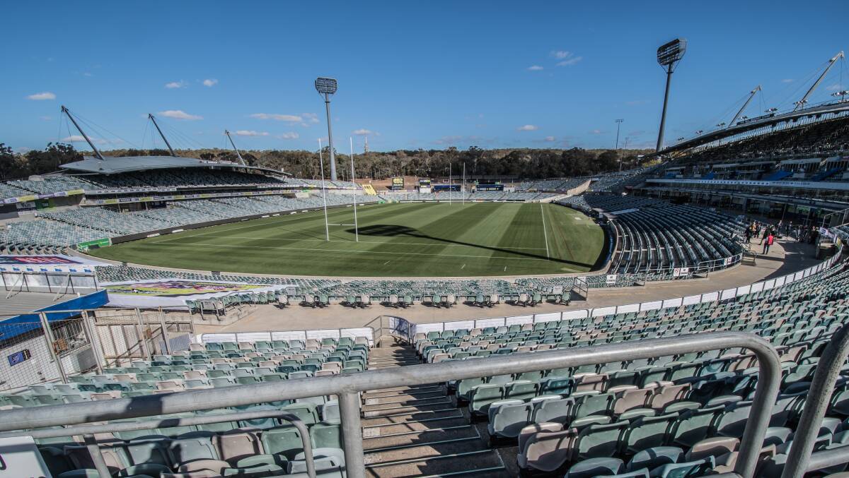 Inside Canberra Stadium. Picture: Karleen Minney