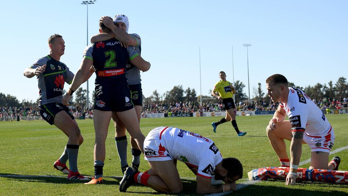 The Canberra Raiders are preparing to take a game to a regional area - should there be more of it? Photo: AAP Image/Dan Himbrechts