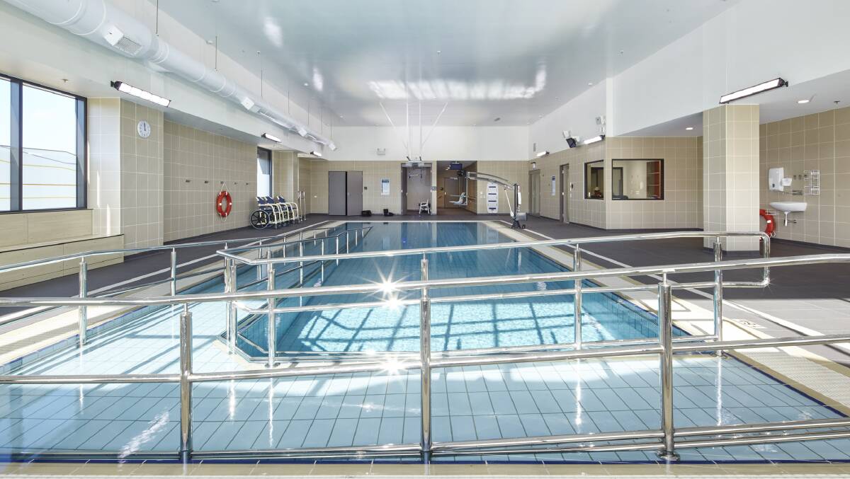 The new hydrotherapy pool at University of Canberra Hospital in Bruce.
