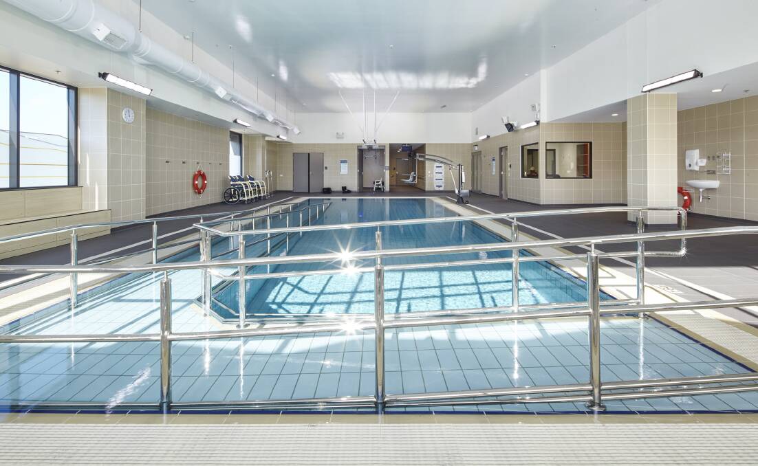 The new state-of-the-art hydrotherapy pool at University of Canberra Hospital in Bruce. Picture: Supplied