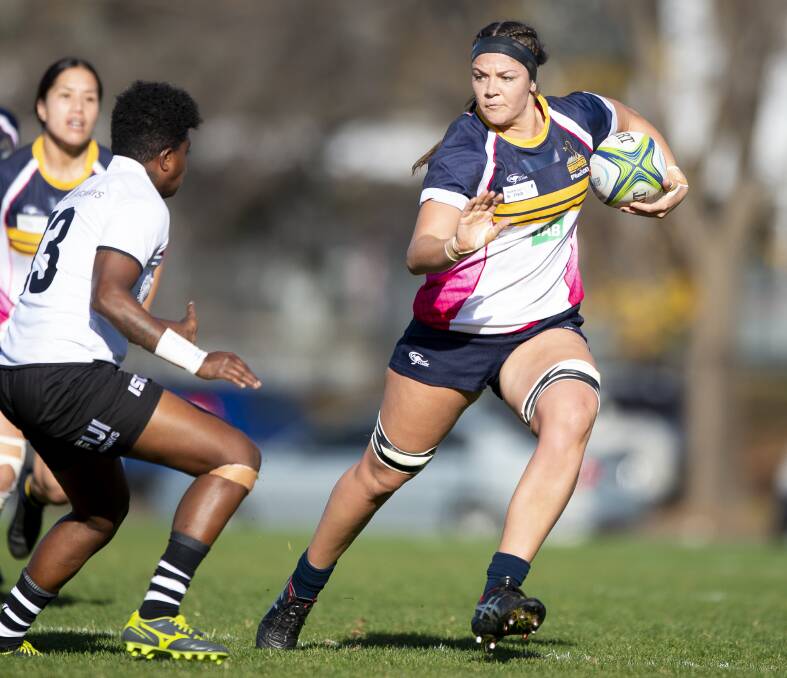 Brumbies second-rower Michaela Leonard made the switch to rugby union last year. Picture: Sitthixay Ditthavong