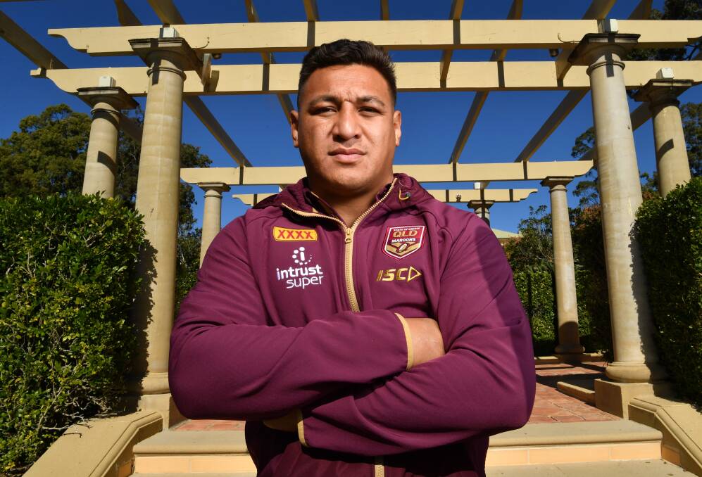 Josh Papalii is back in Queensland colours. Picture: AAP