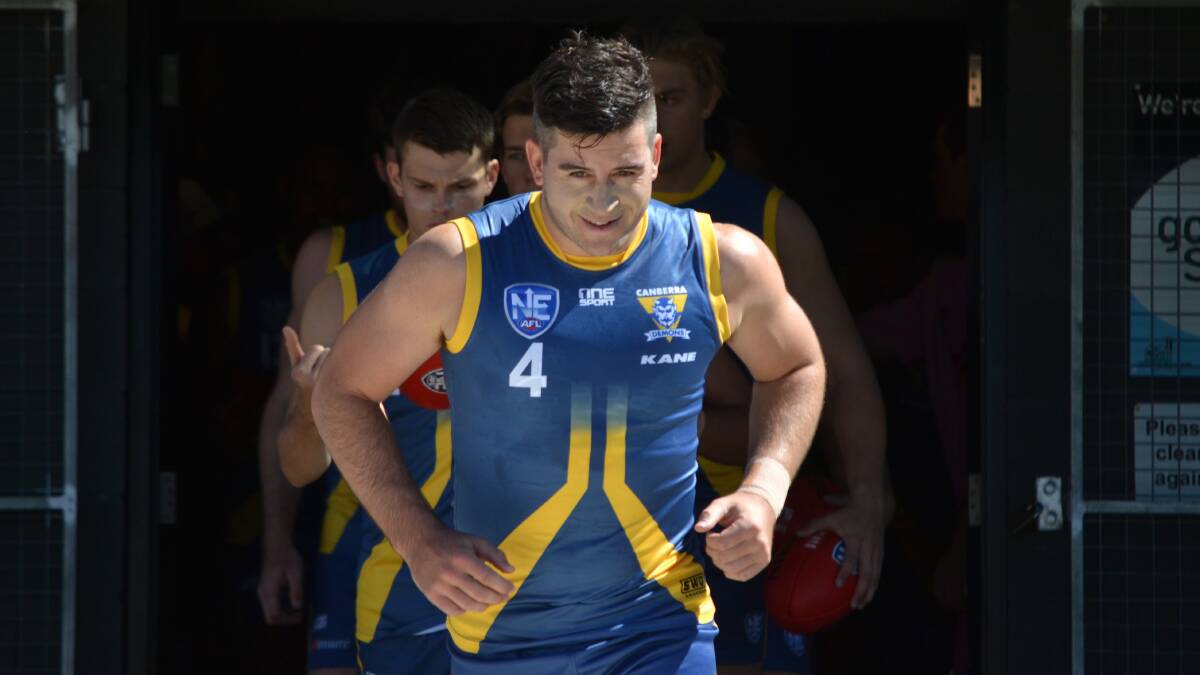 Canberra Demons captain Aaron Bruce was hospitalised with a broken arm.