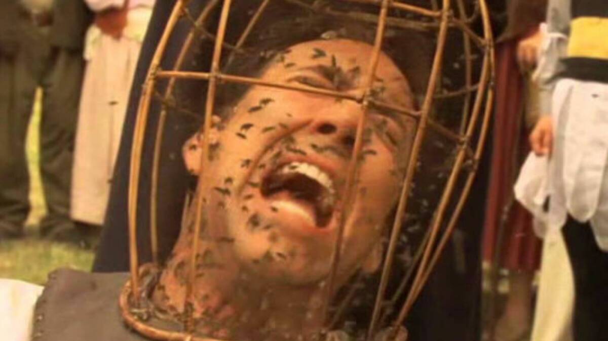 Nicolas Cage in The Wicker Man. Picture: Supplied