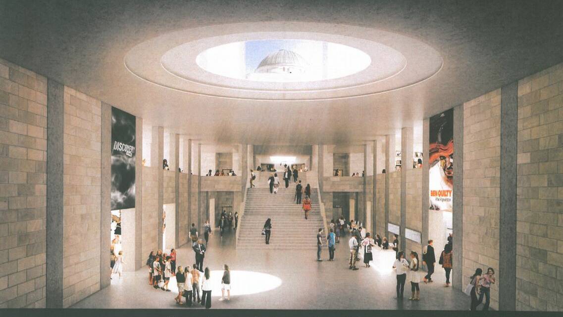 An artist's impression of the Australian War Memorial's expansion which would see it extend significantly underground. Picture: Supplied