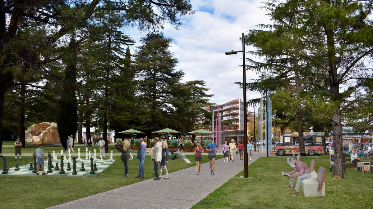 An artist's impression of the government's Haig Park plan, which was released last year.
