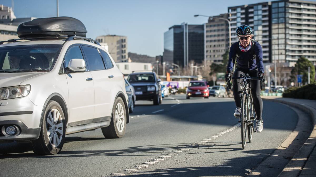 Cyclist Leonie Doyle, who commutes to work in Canberra by bike. Picture: Karleen Minney