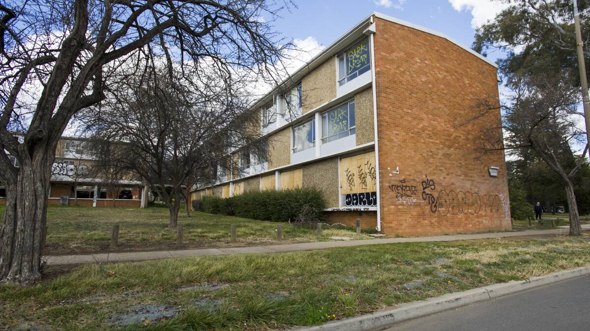 The site of the former Northbourne Flats in Braddon is on the market. Photo Elesa Kurtz