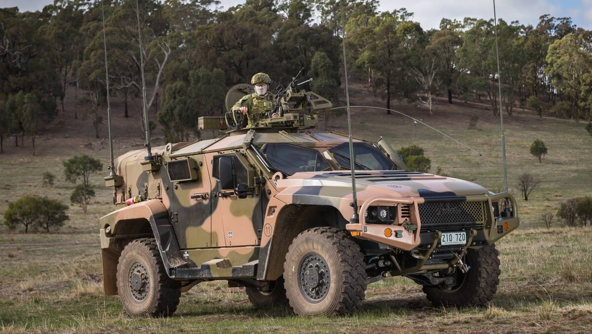 An Australian Army Hawkei protected mobility vehicle. An audit of the procurement of these vehicles sparked a legal battle and an unprecedented intervention from Attorney-General Christian Porter. Picture: Supplied