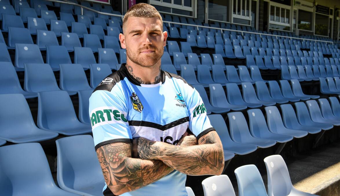 Cronulla Sharks back Josh Dugan is determined to spoil Canberra's bid to secure a place in the top four. Picture: NRL Photos