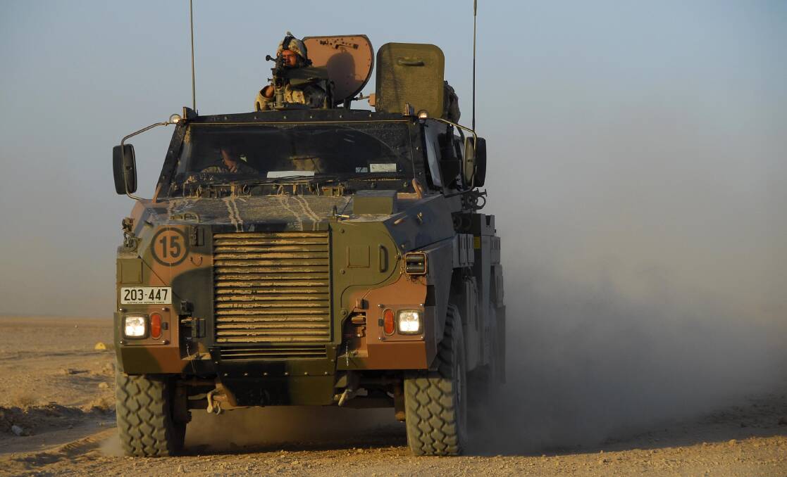 The Australian-made Bushmaster military vehicle is considered a success of Australia's defence exporting capability, an area slated to grow considerably in the coming decade. Picture: Department of Defence