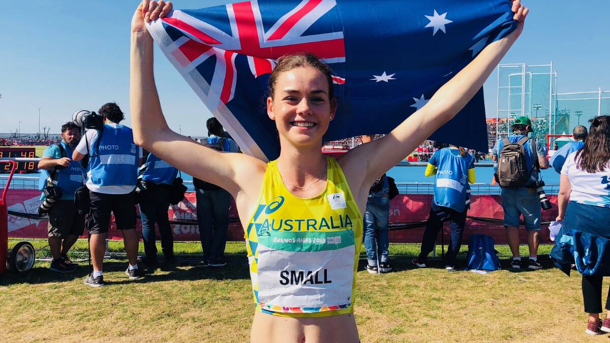 Canberra runner Keely Small won the 800 metres event at the Youth Olympics in Argentina last year. Picture: Supplied