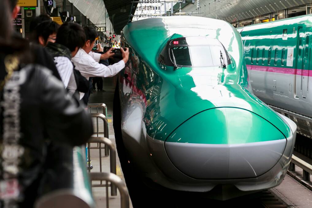 A Japanese Shinkansen bullet train. Picture: AP