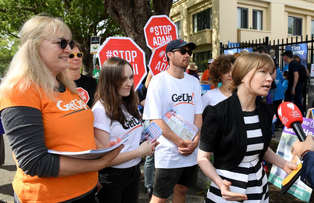 GetUp campaigners in the federal electorate of Wentworth during the byelection last year. Photo: AAP