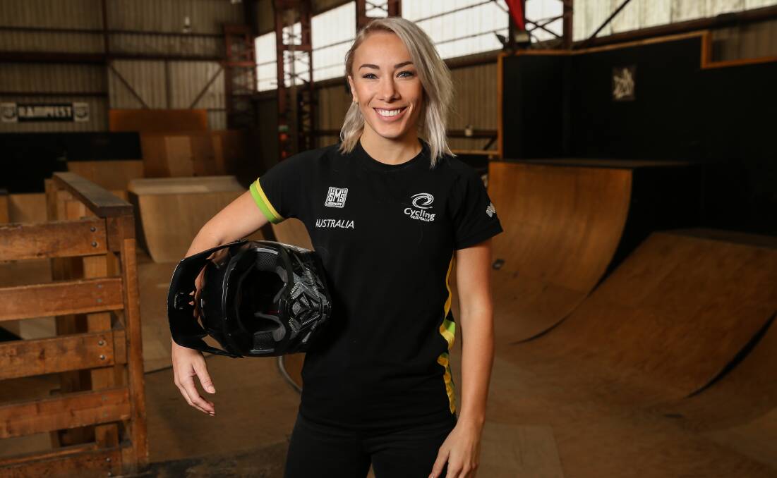 Caroline Buchanan has been working to make a cycling comeback. Picture: Con Chronis