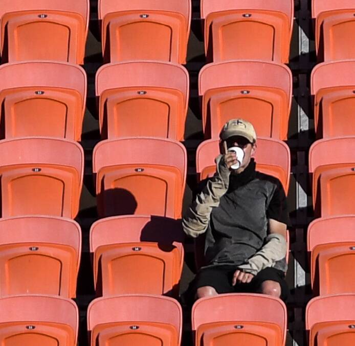 Crowds are low at the Prime Minister's XI Vs South Africa 2018 game. Photo: Dion Georgopoulos