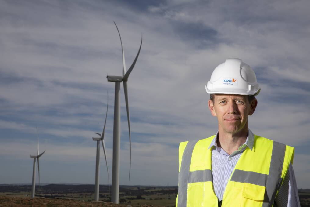Minister for Climate change and Sustainability Shane Rattenbury, who said the ACT was a global leader in renewable energy. Picture: Sitthixay Ditthavong