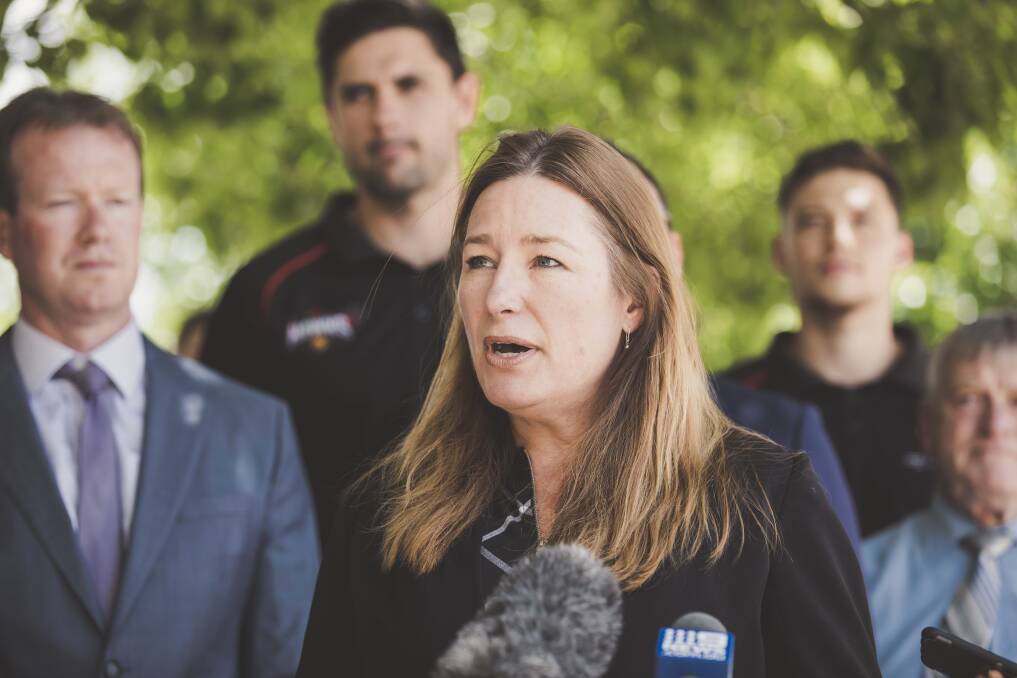 ACT Sport Minister Yvette Berry is considering an NBL proposal. Picture: Jamila Toderas