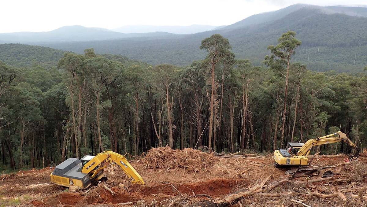 Land clearing in the Central Highlands. Picture: Supplied
