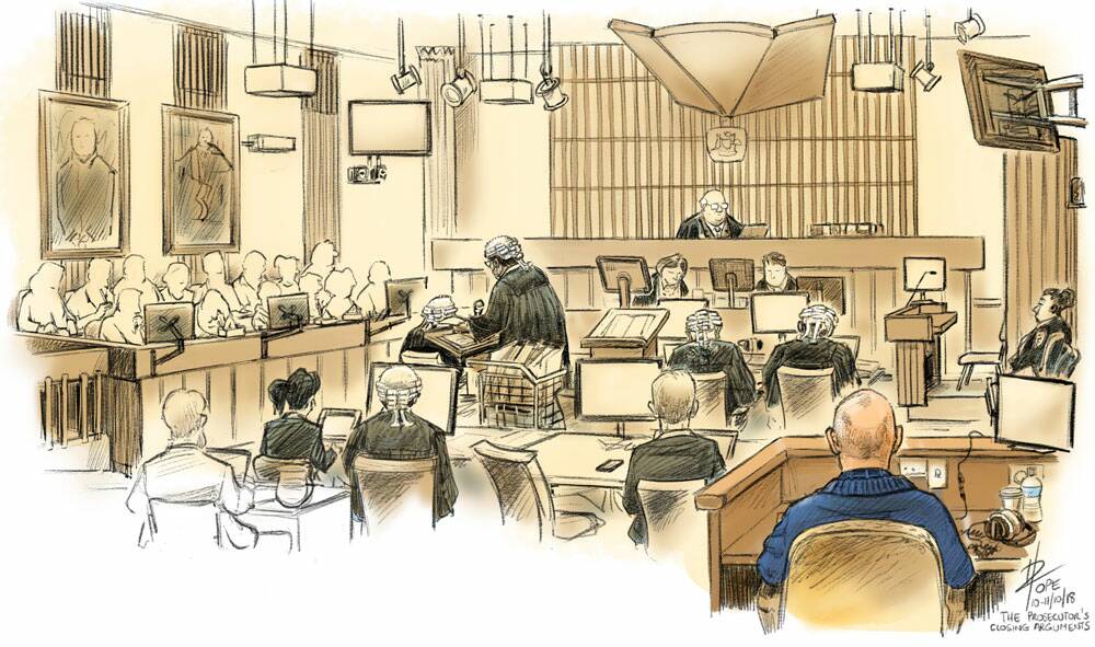 David Eastman's second trial. Illustration: David Pope 