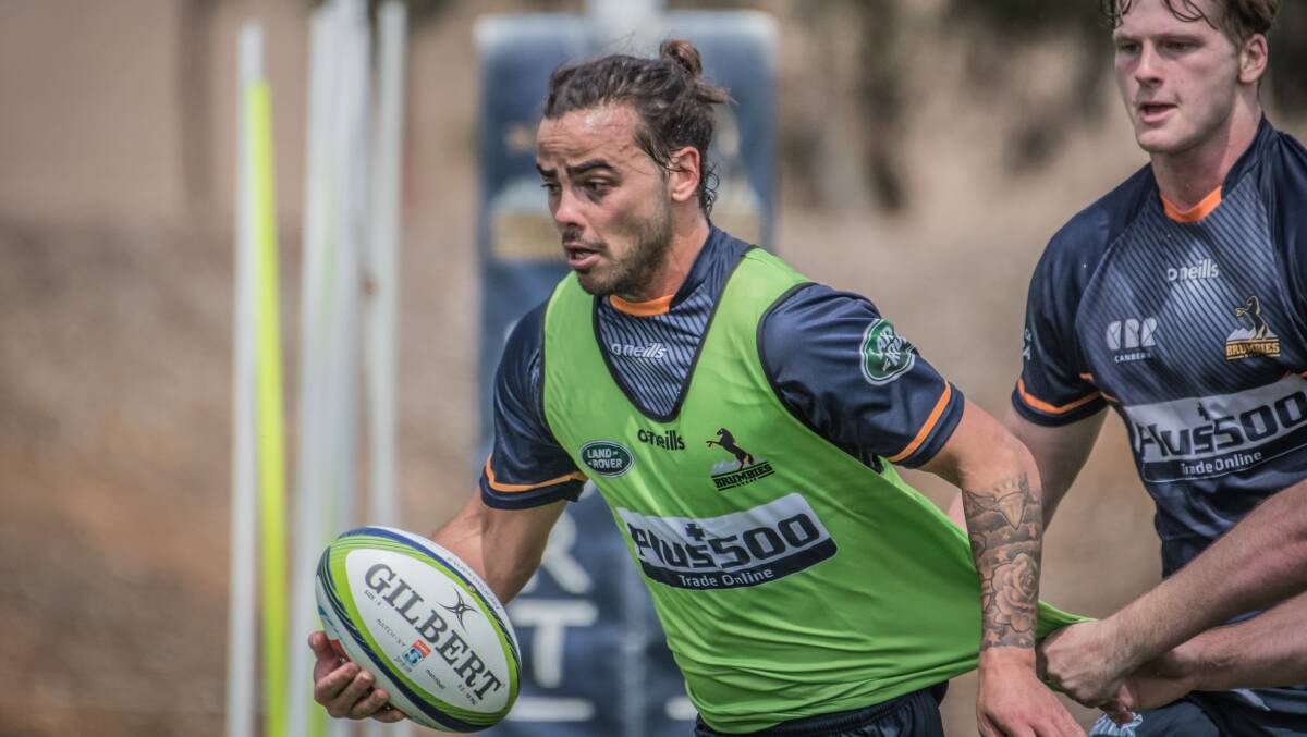 Andy Muirhead is ready to assert himself in the Brumbies starting XV. Picture: Karleen Minney.