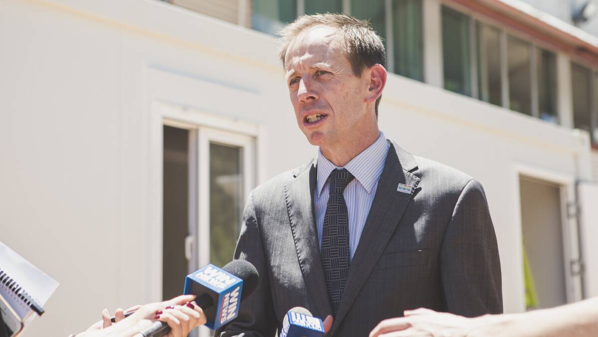 ACT Greens leader Shane Rattenbury moved to excuse himself from cabinet debate on the issue of flammable cladding on private buildings after it was discovered an apartment complex in which he owns a unit contains flammable cladding. Picture: Jamila Toderas