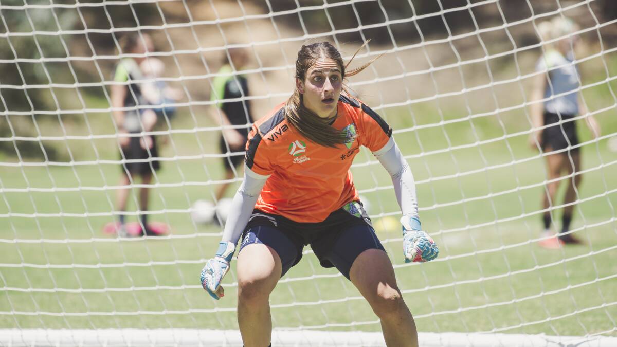 Canberra United re-signed goalkeeper Shamiran Khamis for the upcoming W-League season. Picture: Jamila Toderas