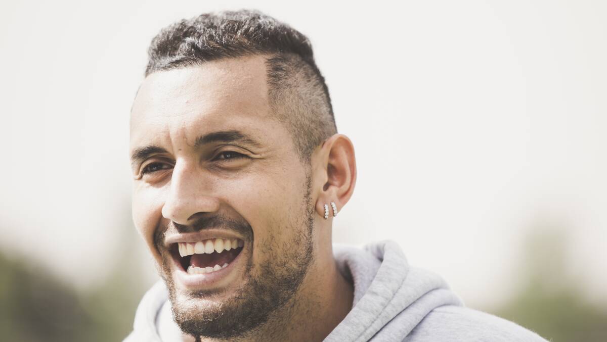 Nick Kyrgios says he feels happier and more at ease coping with mental demons. Picture: Jamila Toderas
