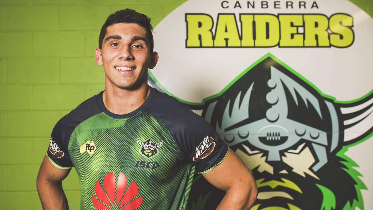 Raiders recruit Bailey Simonsson has been drafted back into the top grade ahead of a clash with Penrith. Picture: Jamila Toderas