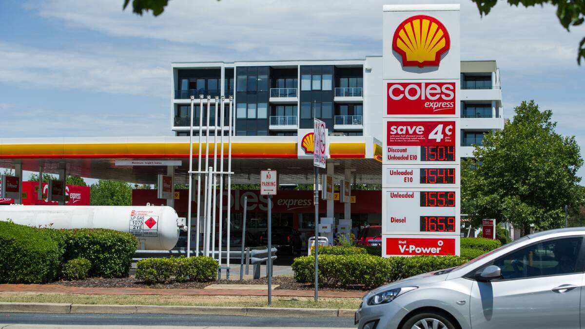 Shell petrol station in Dickson. The major petrol players have been accused of price gouging in Canberra. Picture: Elesa Kurtz