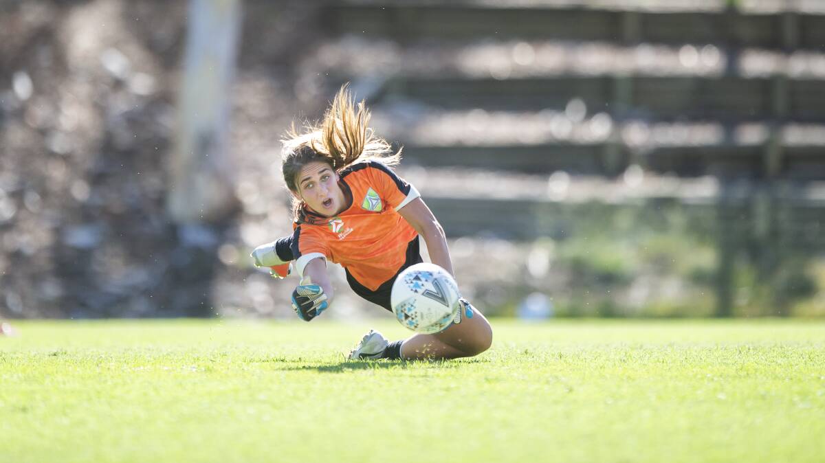 Canberra United goalkeeper Sham Khamis will play her 50th W-League match against Melbourne City on Thursday. Picture: Sitthixay Ditthavong
