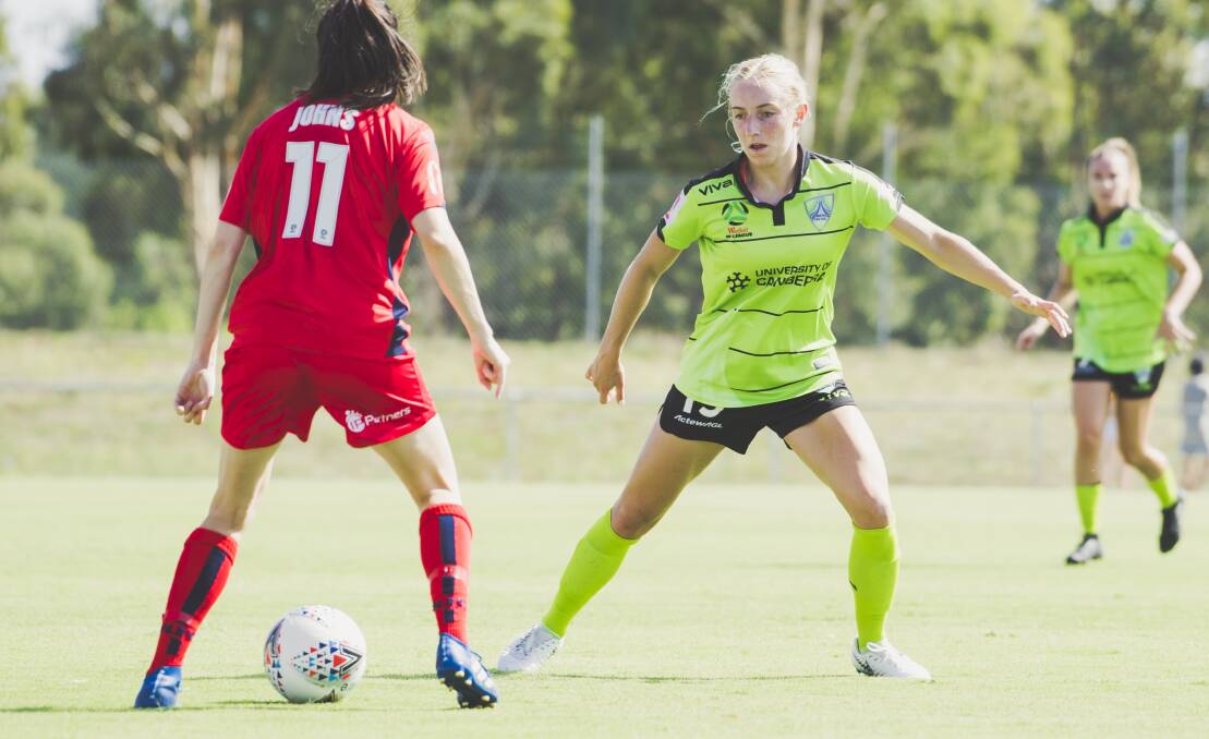 Nicki Flannery is determined to wind back to clock and bring success to Canberra United. Picture: Jamila Toderas