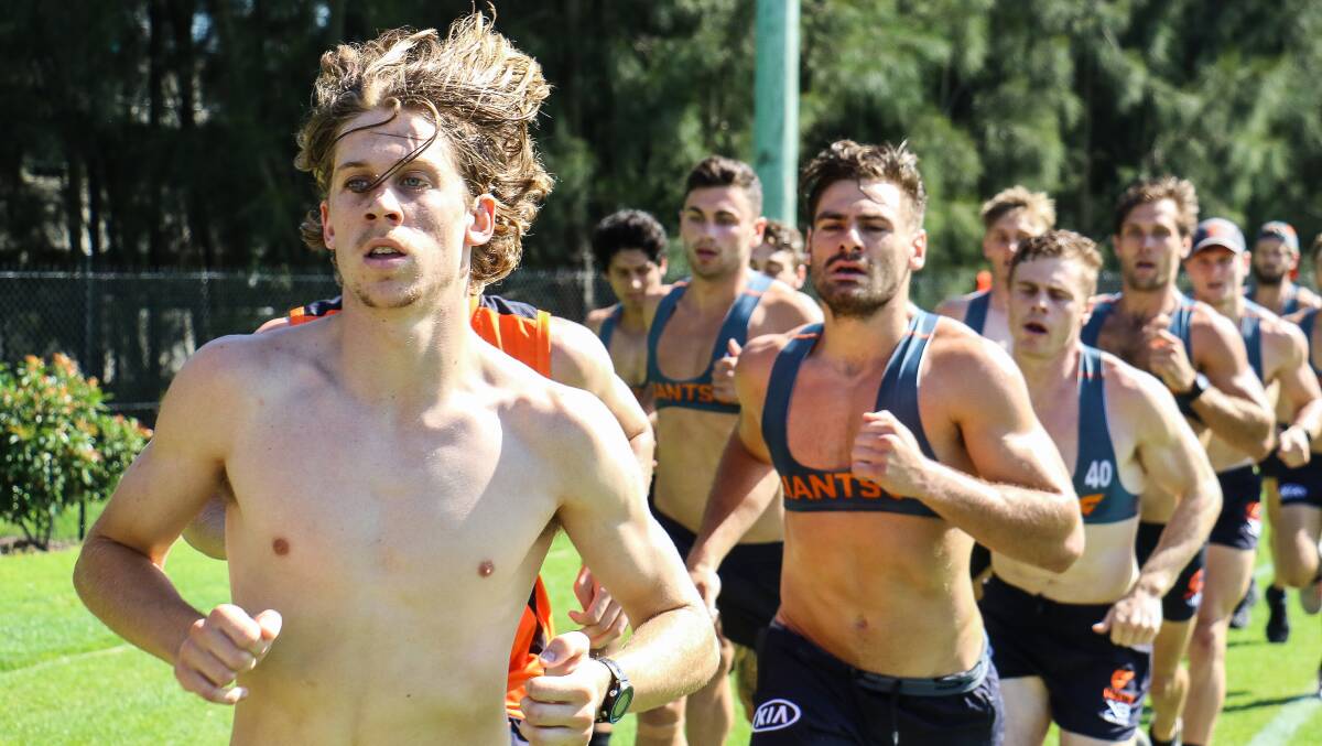 Gungahlin Jets youngster Matt McGrory led the way for the GWS Giants in their 2km time trial.