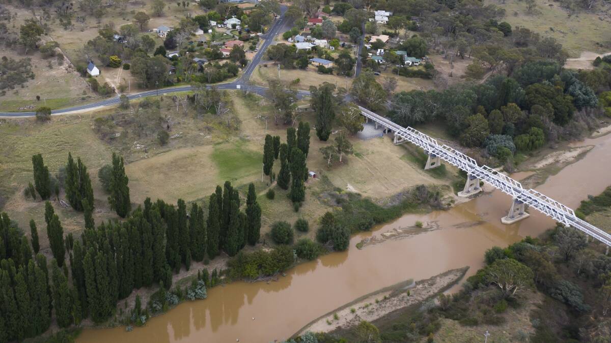 The village of Tharwa, pictured in January 2019, on the banks of the Murrumbidgee River, which has since run close to dry. Picture: Supplied