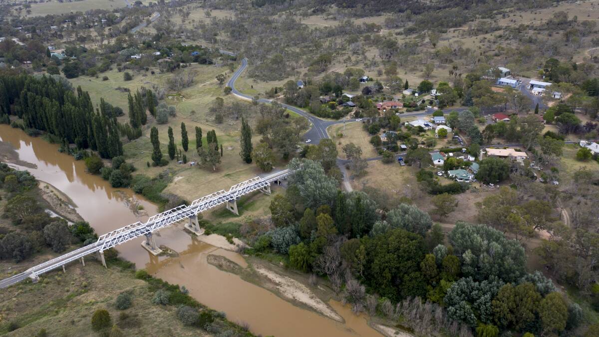 The Murrumbidgee river runs alongside the village of Tharwa. Picture: Supplied