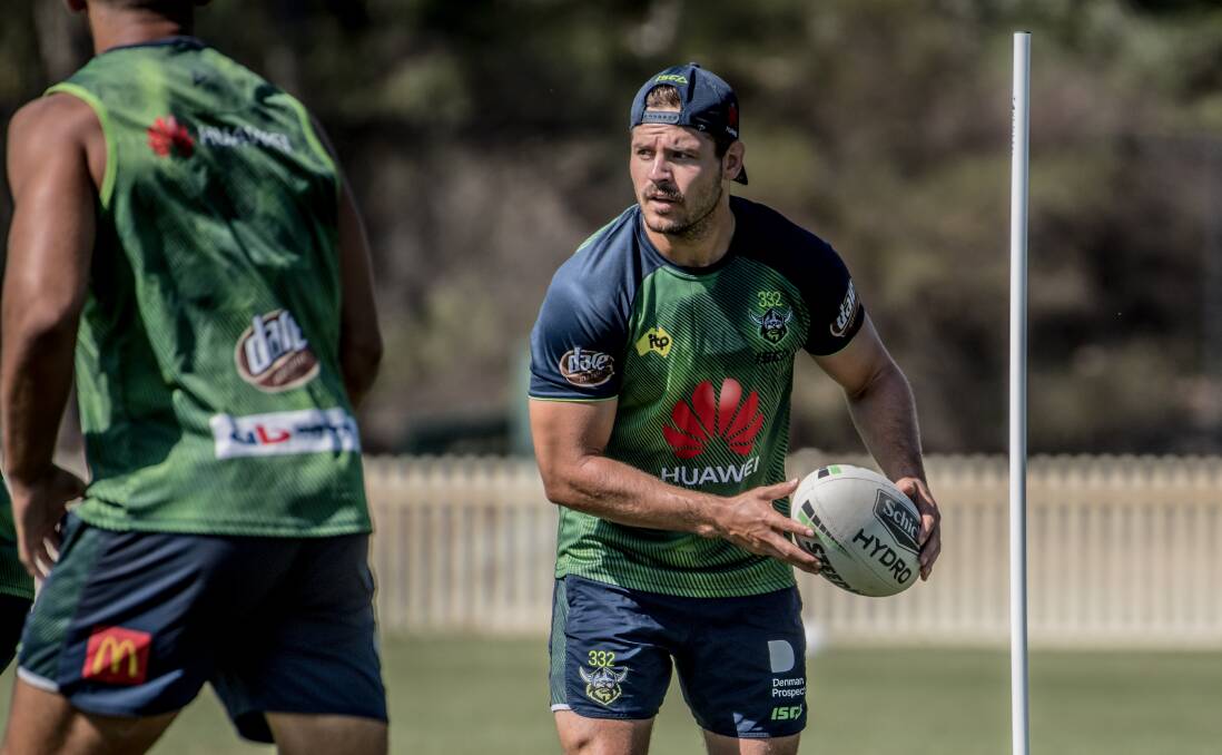 Raiders halfback Aidan Sezer has vowed to go back to Mounties and press his claims. Photo: Karleen Minney.
