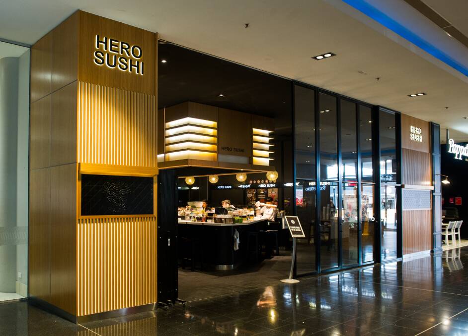 The Hero Sushi kiosk at the Canberra Centre. The company has been slapped with a record fine for underpaying workers and falsifying records. Picture: Elesa Kurtz