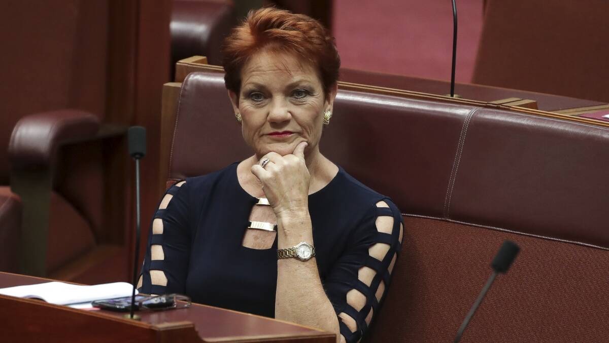 One Nation leader Senator Pauline Hanson says there is nothing to prevent Medicare cards being shared around. Picture: Alex Ellinghausen