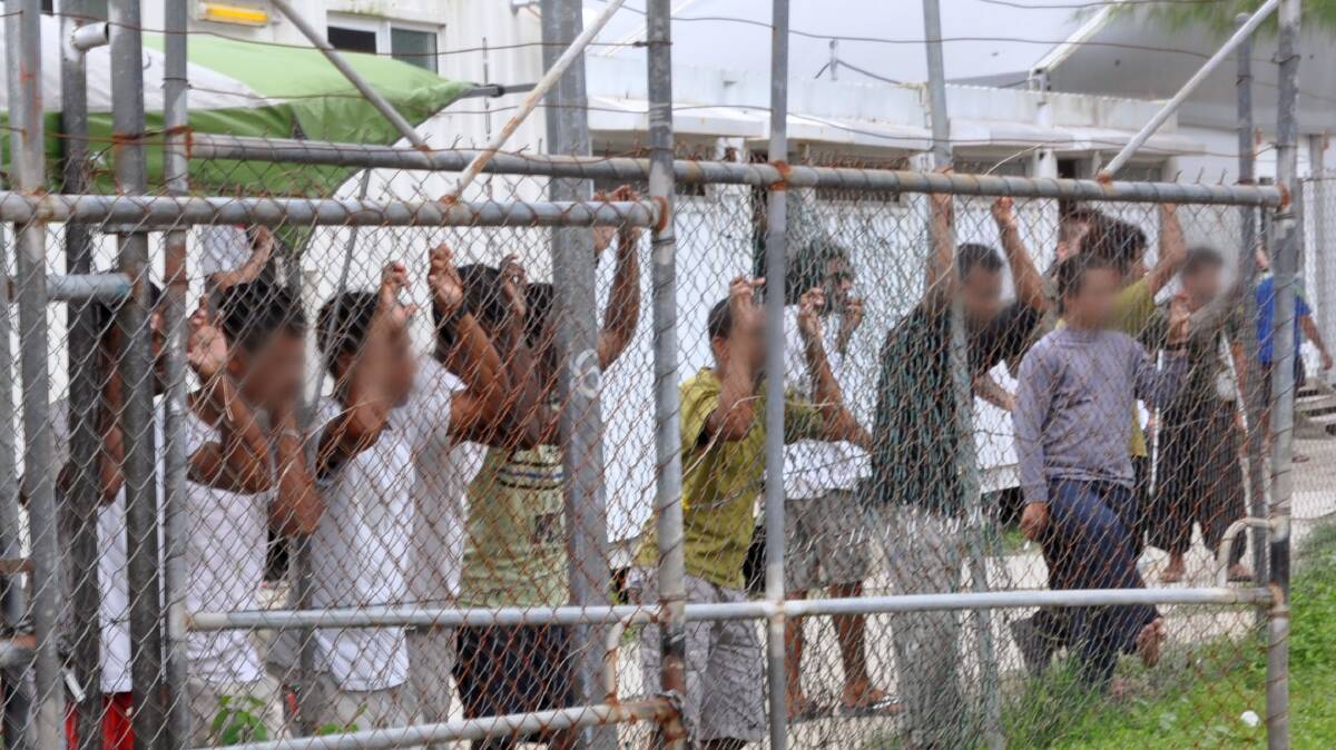 Asylum seekers on Manus Island in 2014. Picture: AAP
