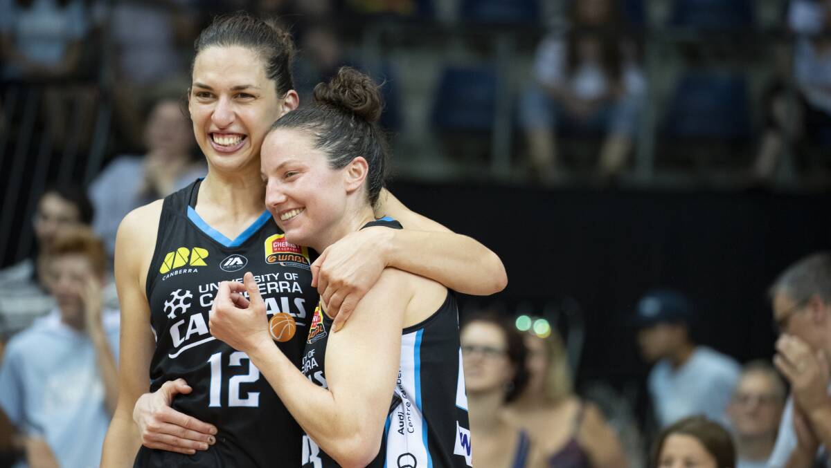 Canberra Capitals co-captains Marianna Tolo and Kelsey Griffin are locked in for next season. Picture: Sitthixay Ditthavong