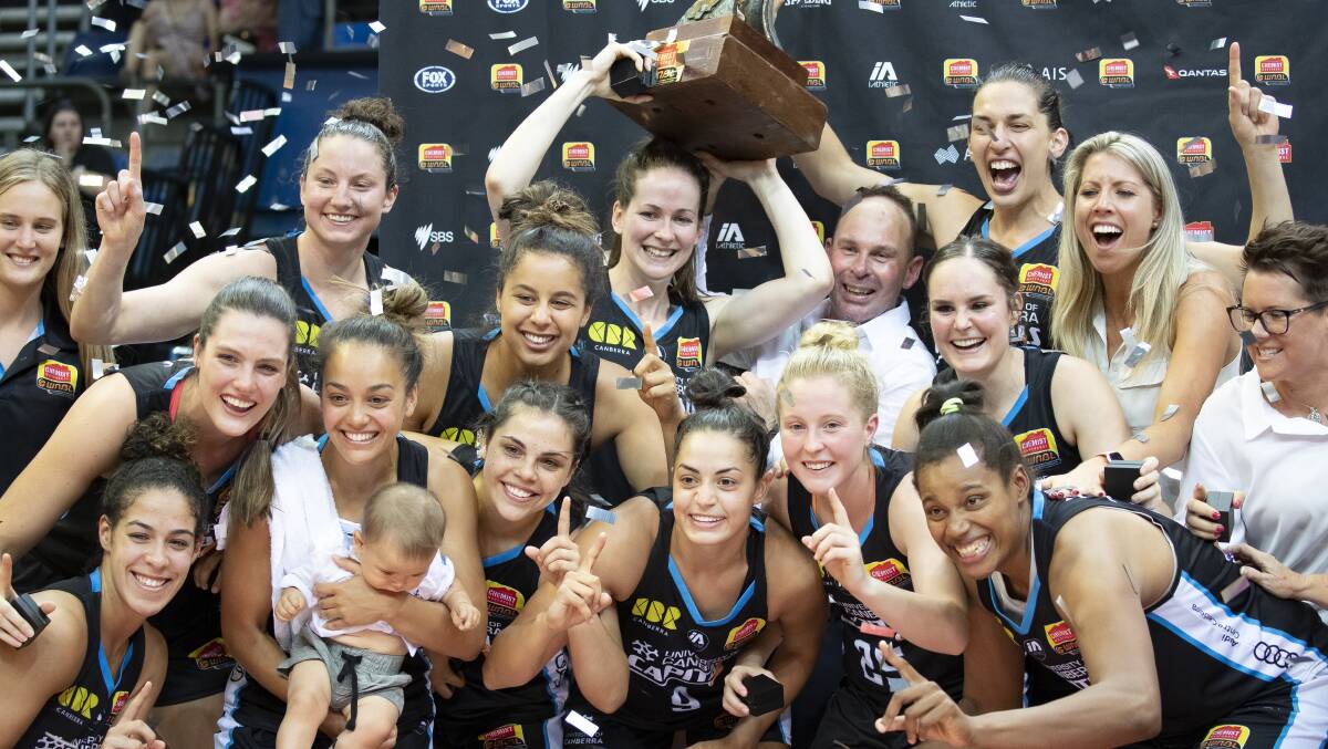 The Canberra Capitals won their eighth WNBL title. Picture: Sitthixay Ditthavong
