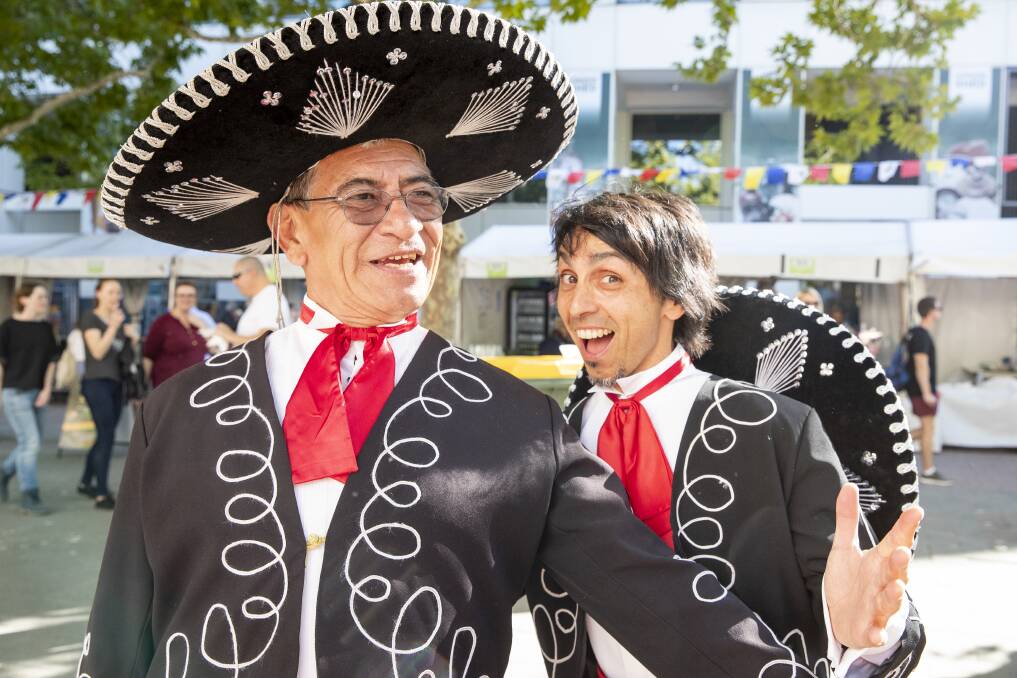 Jose Rosalis and Elio Pagliaru at last year's National Multicultural Festival. Picture: Sitthixay Ditthavong