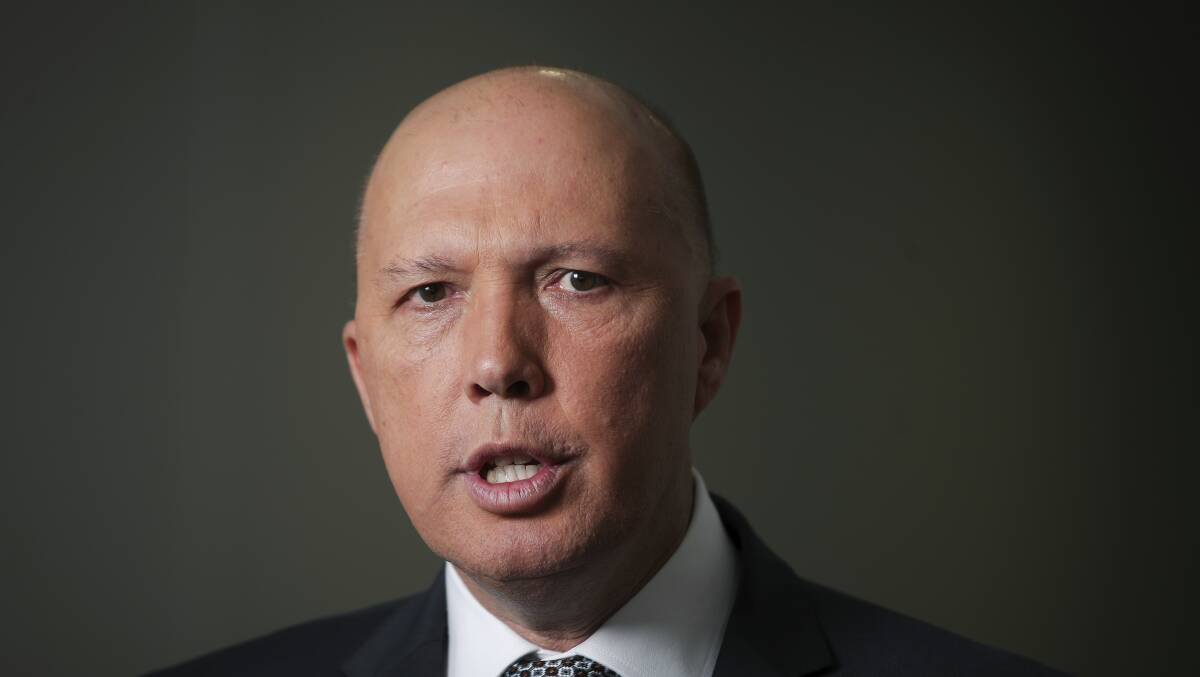 Home Affairs Minister Peter Dutton said "floodgates will open" due to the medevac law. Picture: Alex Ellinghausen