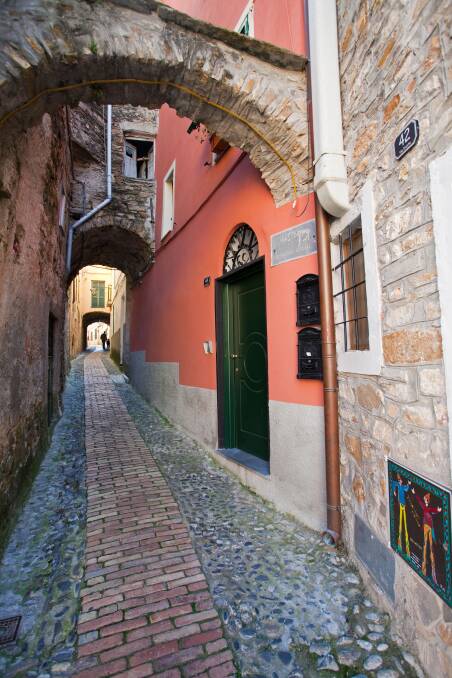 Italian Riviera villages offer intriguing alleys to explore.