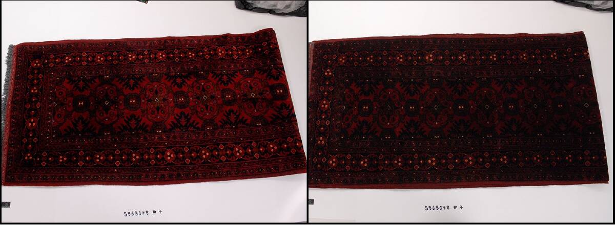 The red kilim rug.