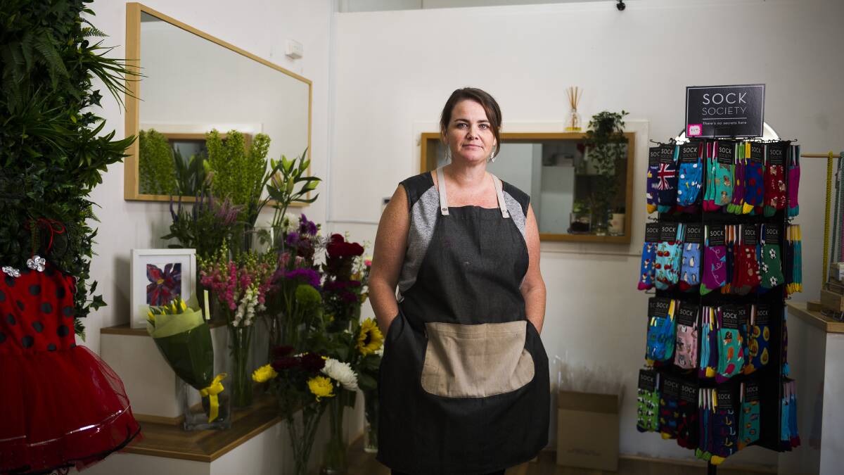 Owner of Ivy Flowers and Gifts, Renee Coleman. Picture: Dion Georgopoulos