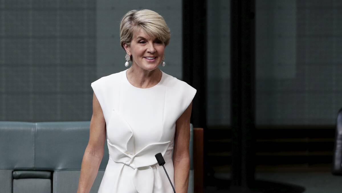 Julie Bishop will be the next chancellor at the ANU, the first woman in the university's 73-year history. Picture: Alex Ellinghausen
